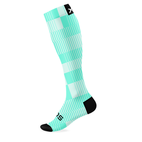 Slight Turquoise Knee High Socks
